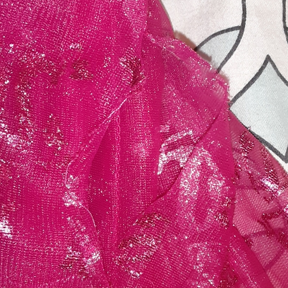 SUPERGIRL black & pink glittery dress sz7 - Picture 8 of 8